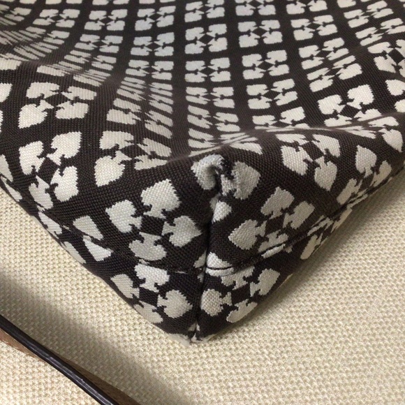 Kate Spade Classic Spade Victoria Crossbody Bag Chocolate/Cream/Red - Picture 14 of 15